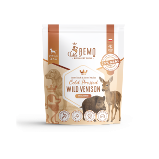 Bemo Cold Pressed Wild Venison - kaltgepresstes Hundefutter mit Wild (Hirsch) und Reh