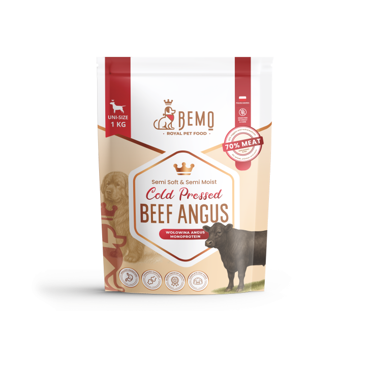 Bemo Cold Pressed Beef Angus - kaltgepresstes Hundefutter mit Angus-Rind
