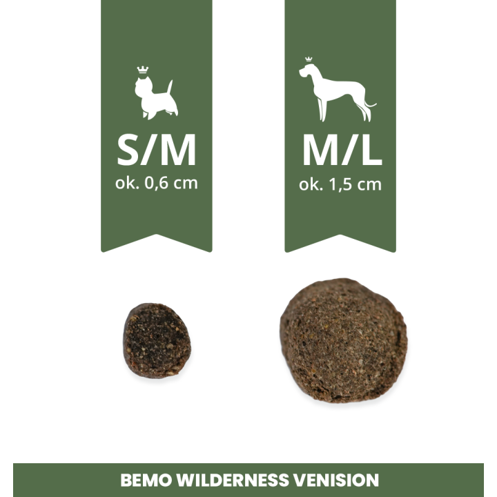 Bemo Wilderness Venision - Trockenfutter für Hunde mit Wild (Hirsch)