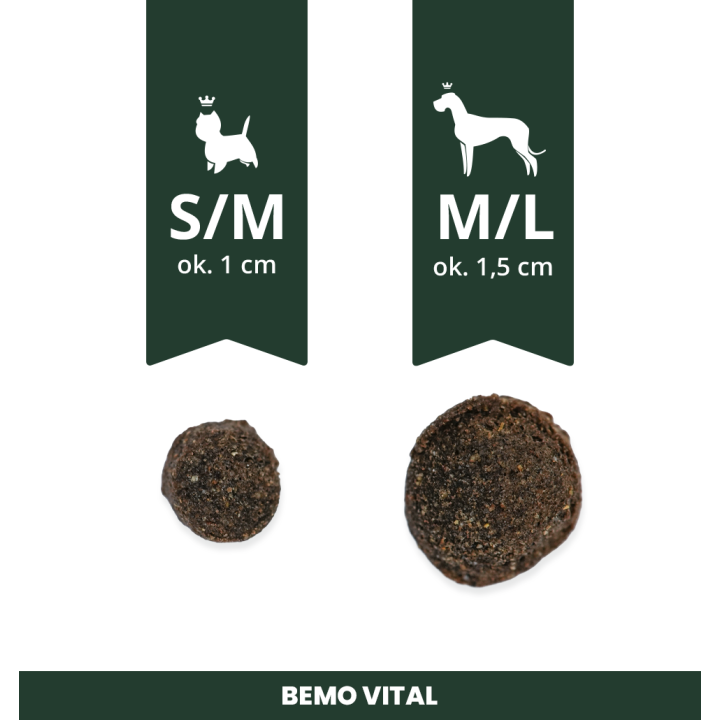 Bemo Vital - das Immunsystem stärkendes Trockenfutter für Hunde mit Truthahn und Kaninchen