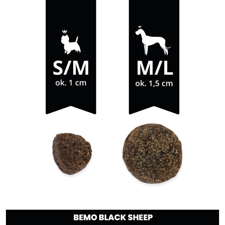 Bemo Black Sheep - monoproteinane Trockenfutter für ausgewachsene Hunde mit Lammfleisch