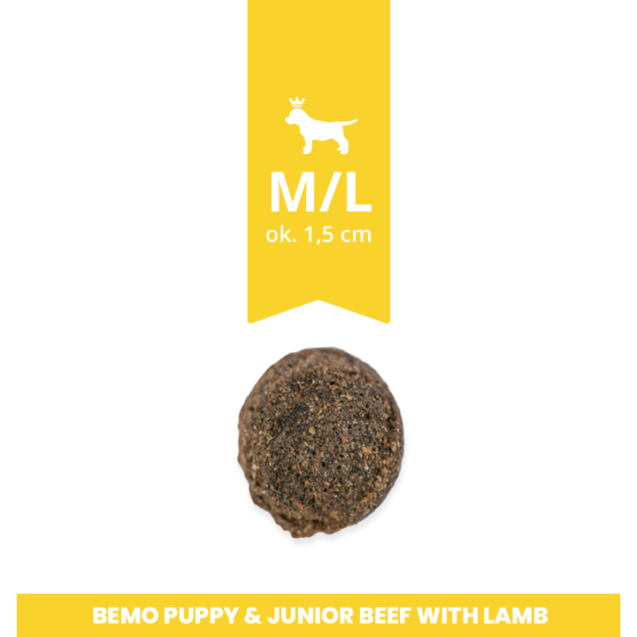 Bemo Puppy & Junior - Trockenfutter für Welpen mit Rind und Lamm