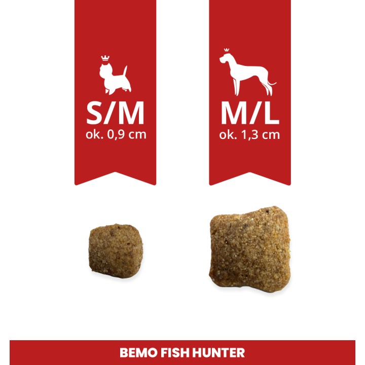 Bemo Fish Hunter - Trockenfutter für erwachsene Hunde mit Rind und Fisch