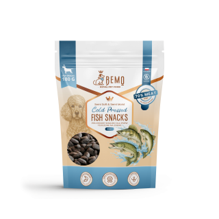 Bemo Cold Pressed Fish Snacks - halbfeuchte Leckerlis mit Fisch, kaltgepresst für Hunde
