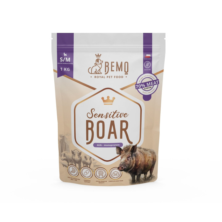 Bemo Sensitive Boar - hypoallergenes Trockenfutter für Hunde mit Wildschwein