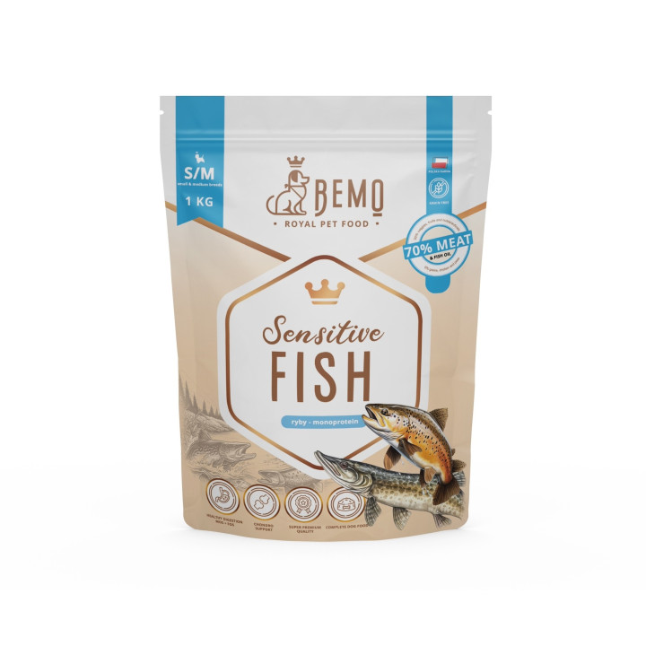 Bemo Sensitive Fish - hypoallergenes Trockenfutter für Hunde mit Fisch