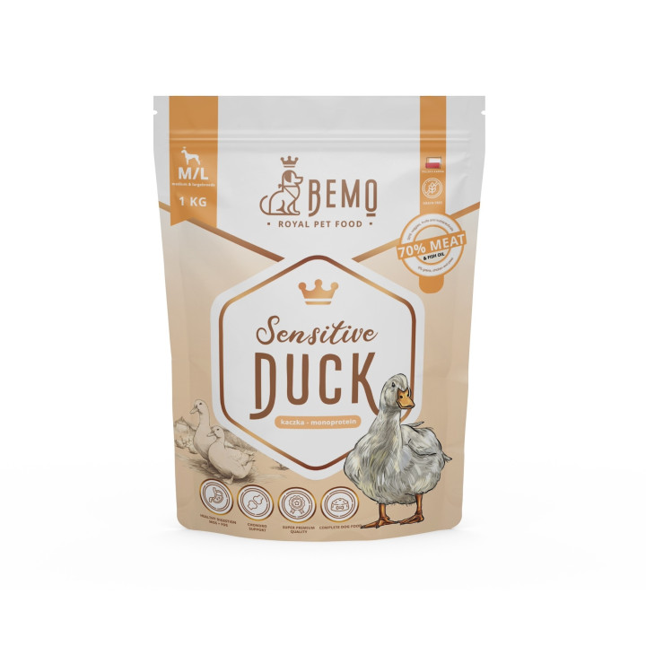 Bemo Sensitive Duck - hypoallergenes Trockenfutter für Hunde mit Ente