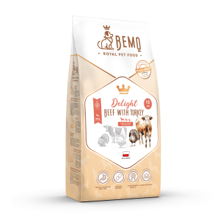 Bemo Delight - Premium-Trockenfutter für Hunde mit Rind und Truthahn