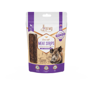 Meat Strips Boar - hypoallergene, halbfeuchte Snacks für Hunde mit Wildschwein