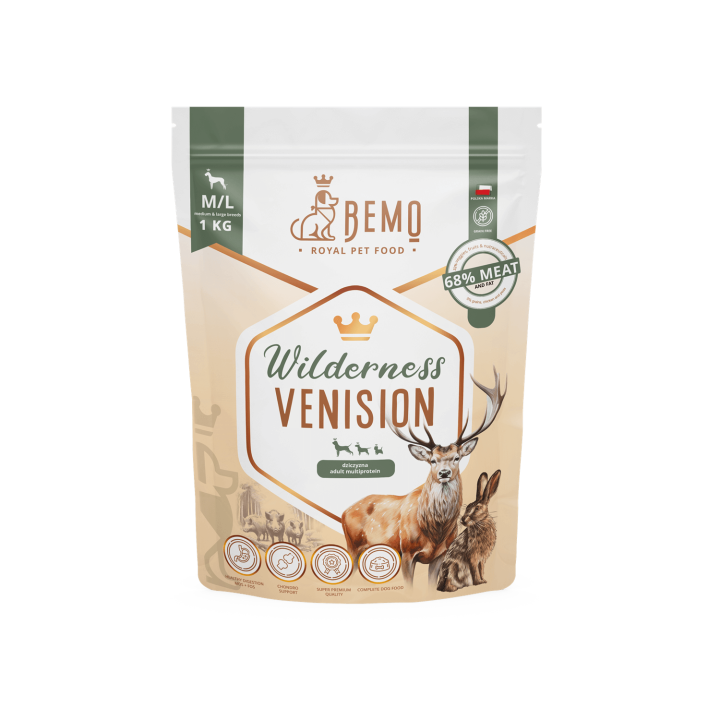 Bemo Wilderness Venision - Trockenfutter für Hunde mit Wild (Hirsch)