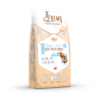 Bemo Puppy & Junior - Futter für Welpen und Junghunde mit Rindfleisch und Pute