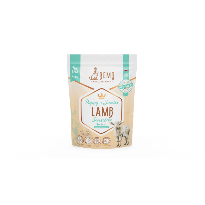 Bemo Puppy & Junior Sensitive Lamb - hypoallergenes Trockenfutter für Welpen mit Lamm