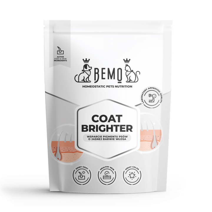 Bemo Coat Brighter - Supplement zur Intensivierung heller Fellfarben bei Hunden